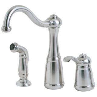 Price Pfister F 026 3NSS Marielle 1 Handle High Arc 3 Hole Kitchen Faucet With S