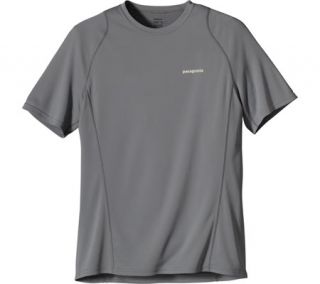 Mens Patagonia Short Sleeved Fore Runner Shirt   Feather Grey T Shirts