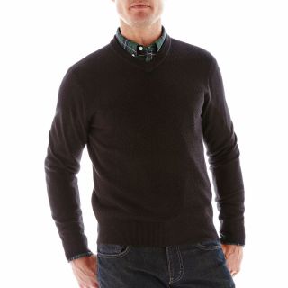 Dockers V Neck Sweater, Black, Mens