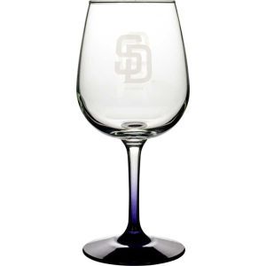 San Diego Padres Boelter Brands Satin Etch Wine Glass
