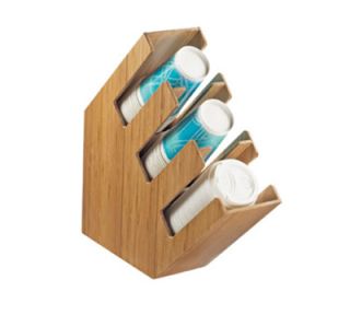 Cal Mil 3 Section Classic Lid Cup Organizer   Bamboo