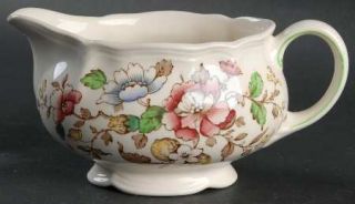 Royal Doulton Monmouth Creamer, Fine China Dinnerware   Pink,Blue&Yellow Flowers