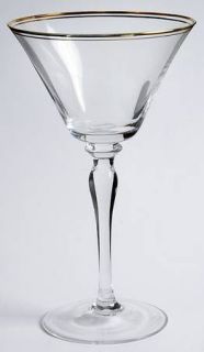 Mikasa Jamestown Clear (Gold Trim) Martini Glass   Clear,Bright Gold Band&Verge,