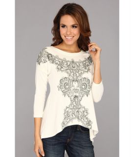 Roper 8833 Slouchy Sweater Jersey Top Womens Sweater (White)