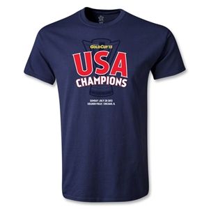 Euro 2012   USA CONCACAF Gold Cup 2013 Champions T Shirt (White)