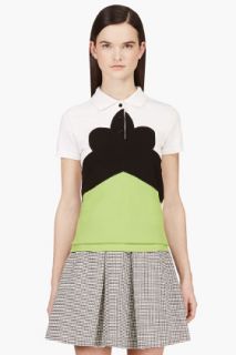 Carven Black And Green Polo