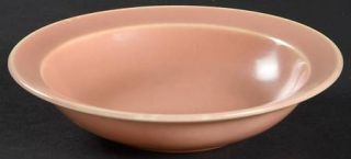 Homer Laughlin  Wells Art Glaze Peach Rim Fruit/Dessert (Sauce) Bowl, Fine China