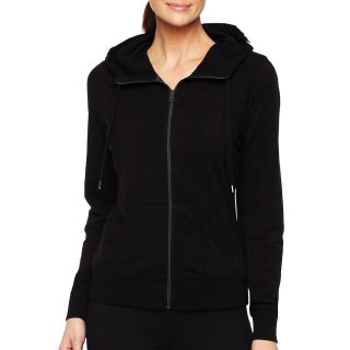 Xersion Basic Hoodie   Petite and Tall, Black, Womens