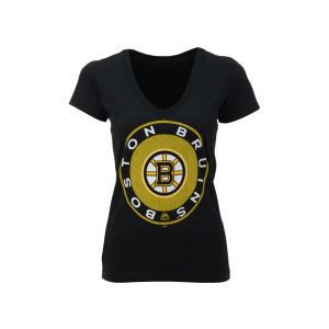 Boston Bruins VF Licensed Sports Group NHL Womens The Draft V Neck T Shirt