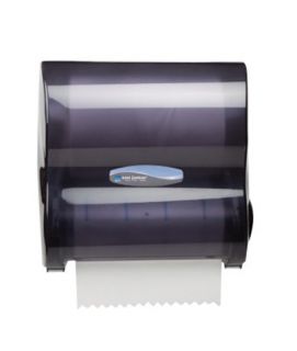 San Jamar Hands Free Mechanical Roll Towel Dispenser For 10 in Wide Rolls, Plastic, Arctic Blue