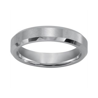 Mens Beveled Cobalt Ring, White