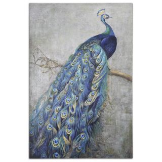 Uttermost 32234 Wall Art, Proud Papa Hand Painted Peacock