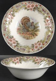 Queens China Thanksgiving Multicolor 9 Round Vegetable Bowl, Fine China Dinner
