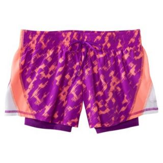 C9 by Champion Womens Woven Short With Compression Short   Purple Reef XL