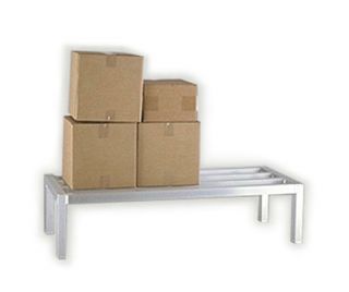 New Age 1 Tier Square Bar Dunnage Rack w/ 3000 lb Capacity, 12x20x36 in, Welded Aluminum