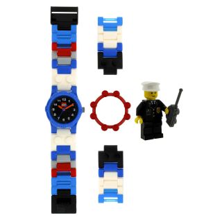Lego Kids Blue & White Minifigure Watch Set, Boys