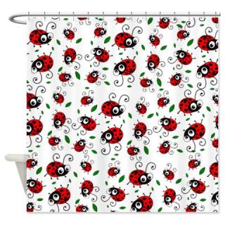  Cute Ladybug Pattern Shower Curtain  Use code FREECART at Checkout