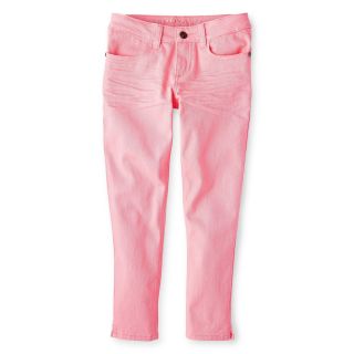 ARIZONA Color Cropped Jeans   Girls 6 16 and Plus, Pink, Girls