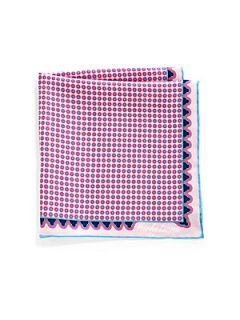  Collection Silk Dotted Pocket Square   Pink