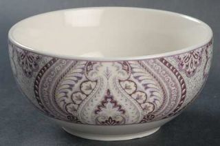 222 Fifth (PTS) Demure Purple Soup/Cereal Bowl, Fine China Dinnerware   Purple/G