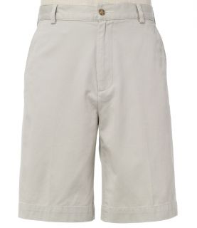 VIP Take it Easy Cotton Washed Twill Plain Front Shorts Extended Sizes JoS. A. B