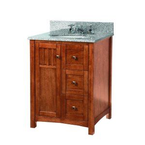Foremost KNCARG2522D Knoxville 25 Vanity with Granite Top