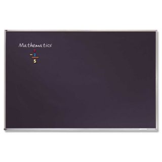 Quartet Porcelain Black Magnetic Chalkboard with Aluminum Frame   72 x 48 in.  