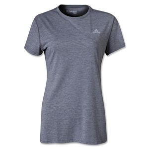 adidas Womens Ultimate Workout Crew T Shirt (Dk Grey)