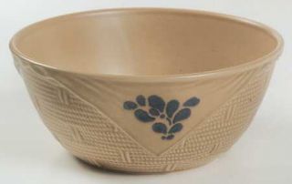 Pfaltzgraff Folk Art Basket Bowl, Fine China Dinnerware   Blue Floral Design On