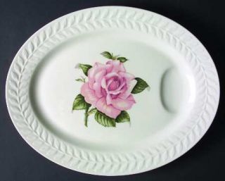 Haviland Regents Park Rose 14 Oval Serving Platter, Fine China Dinnerware   New
