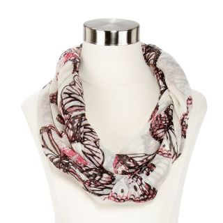 Butterfly Print Scarf, Womens