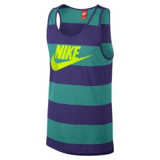 Nike Glory Striped Sleeveless Mens Shirt   Turbo Green