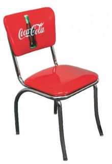 Vitro Diner Chair, Coke Red Disc Icon, Chrome