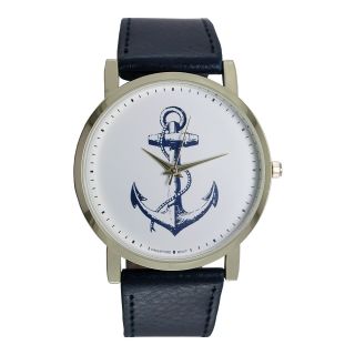 Womens Anchor Graphic Dial Strap Watch