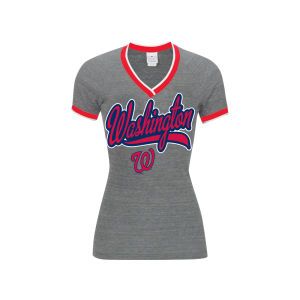 Washington Nationals 5th & Ocean MLB Womens Opening Night Triblend Baby Jersey T Shirt