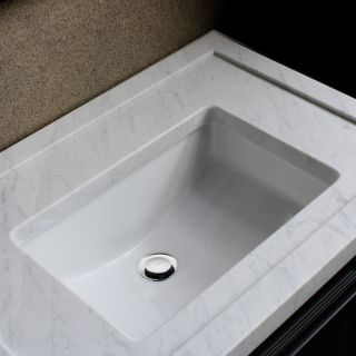Highpoint Collection Ceramic 18x12 inch Undermount Vanity Sink   White