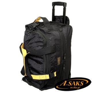 A.saks Lightweight Expandable 20 inch Carry on Rolling Upright Duffel Bag