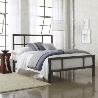 Spencer Metal Bed, Black/Gray