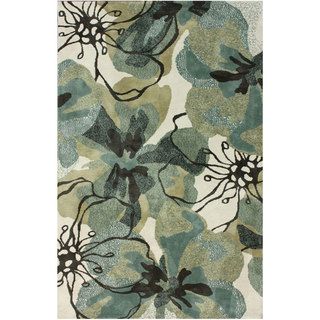 Nuloom Bold Floral Ivory Microfiber Rug (5 X 8) (MultiPattern FloralTip We recommend the use of a non skid pad to keep the rug in place on smooth surfaces.All rug sizes are approximate. Due to the difference of monitor colors, some rug colors may vary s