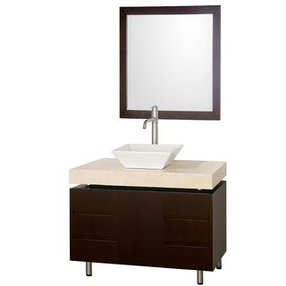 Malibu Single Espresso 36 inch Bathroom Vanity With Mirror (Espresso )
