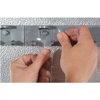 Aleco Energy Saving PVC Strip Doors with MaxBullet Hardware   12Ft. x 12Ft.,