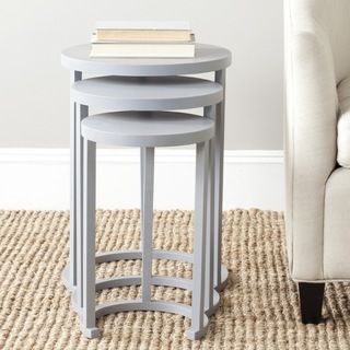 Safavieh Sawyer Medium Grey Stacking Table (set Of 3) (Medium GreyMaterials Bayur WoodFinish Medium GreyDimensions 21.5 inches high x 15.4 inches wide x 21.5 inches deepThis product will ship to you in 1 box.Furniture arrives fully assembled )