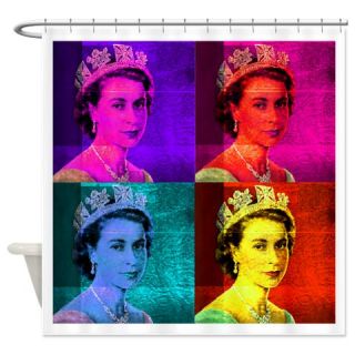  Queen Elizabeth II Pop Art Shower Curtain  Use code FREECART at Checkout