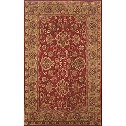 Petra Agra Red Wool Rug (36 X 56) (RedPattern OrientalTip We recommend the use of a non skid pad to keep the rug in place on smooth surfaces.All rug sizes are approximate. Due to the difference of monitor colors, some rug colors may vary slightly. Overs