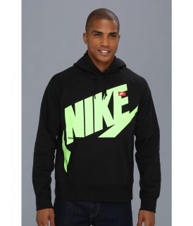 Nike AW77 Pullover Hoodie   Exploded Logo Mens Sweatshirt (Black)