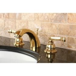 French Handle Polished Brass Mini widespread Bathroom Faucet