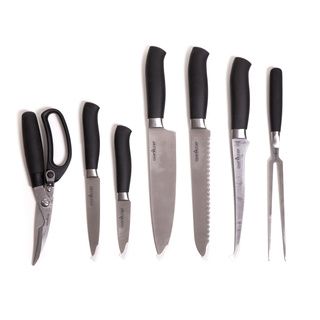 9 piece Knife Set (BlackMaterials Stainless steel, rubberDimensions 1.2 inches x 14.5 inches x 15.6 inchesModel KSET9 )