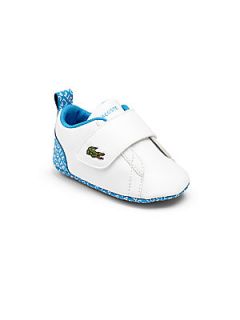 Lacoste Infants Crib Booties   White Blue