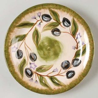 Tabletops Unlimited Olive Wreath Salad Plate, Fine China Dinnerware   Olive Bran