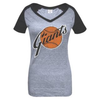 MLB Womens San Francisco Giants T Shirt   Grey/Black (L)